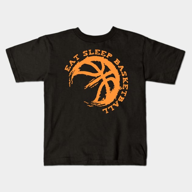 Eat Sleep Basketball Repeat Kids T-Shirt by Shirtbubble